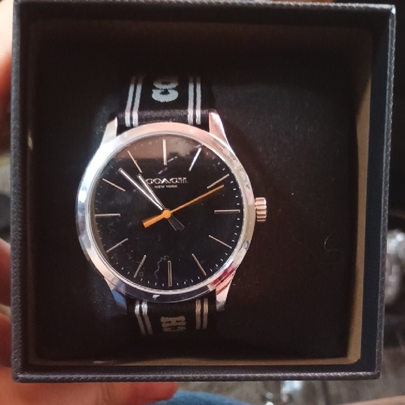 NWT Coach Silver and Black Watch with Accents Coach Women main image 4